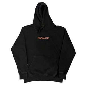 Anti Social Social Club Undefeated Paranoid Hoodie Black Orange Mens Large